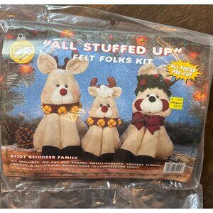 All Stuffed Up Reindeer Family Felt Folks Kit by What's New Ltd